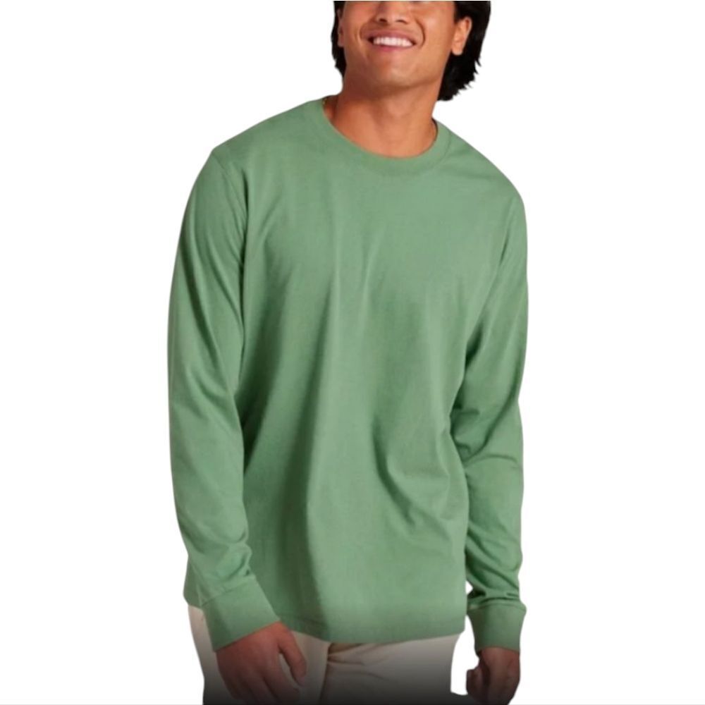 NWT Allbirds Cotton Long Sleeve Tee Hazy Cargo Green Size M